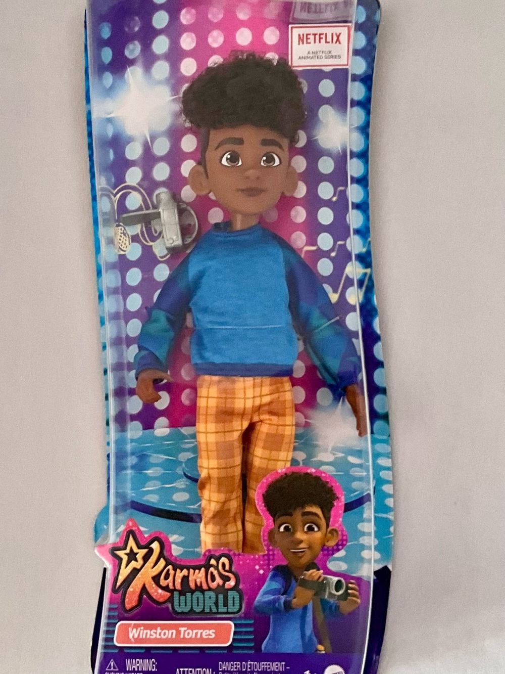 Mattel Winston Torres Doll - Blue & Orange Plaid
